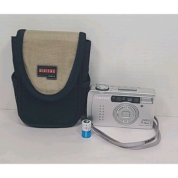 Samsung Evoca 70 Neo 35mm Point & Shoot Camera Schneider Lens W/bag New Battery - Picture 1 of 12